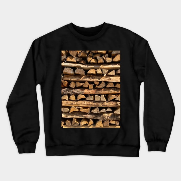 Firewood Nature Forest Camping Crewneck Sweatshirt by BurunduXX-Factory